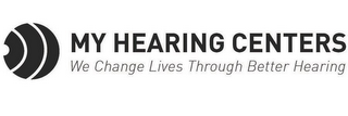 MY HEARING CENTERS WE CHANGE LIVES THROUGH BETTER HEARING