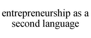 ENTREPRENEURSHIP AS A SECOND LANGUAGE