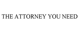 THE ATTORNEY YOU NEED