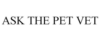 ASK THE PET VET