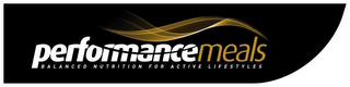 PERFORMANCEMEALS BALANCED NUTRITION FORACTIVE LIFESTYLES