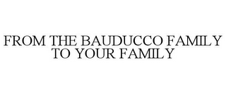 FROM THE BAUDUCCO FAMILY TO YOUR FAMILY