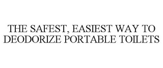 THE SAFEST, EASIEST WAY TO DEODORIZE PORTABLE TOILETS