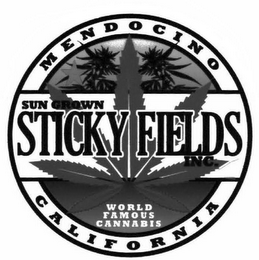 STICKY FIELDS INC. SUN GROWN WORLD FAMOUS CANNABIS MENDOCINO CALIFORNIA