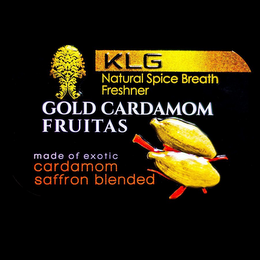 KLG NATURAL SPICE BREATH FRESHNER GOLD CARDAMON FRUITAS MADE OF EXOTIC CARDAMON SAFFRON BLENDED