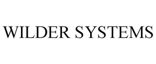 WILDER SYSTEMS