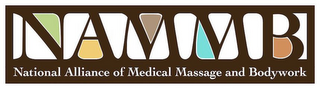 NAMMB NATIONAL ALLIANCE OF MEDICAL MASSAGE AND BODYWORK
