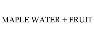 MAPLE WATER + FRUIT