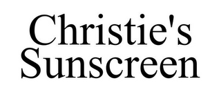 CHRISTIE'S SUNSCREEN