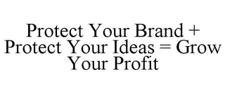 PROTECT YOUR BRAND + PROTECT YOUR IDEAS = GROW YOUR PROFIT