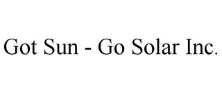 GOT SUN - GO SOLAR INC.