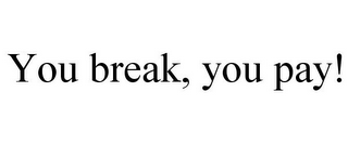 YOU BREAK, YOU PAY!