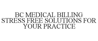 BC MEDICAL BILLING STRESS FREE SOLUTIONS FOR YOUR PRACTICE