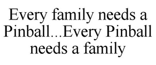 EVERY FAMILY NEEDS A PINBALL...EVERY PINBALL NEEDS A FAMILY