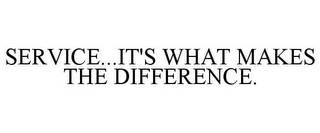 SERVICE...IT'S WHAT MAKES THE DIFFERENCE.