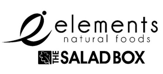 E ELEMENTS NATURAL FOODS THE SALAD BOX