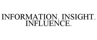 INFORMATION. INSIGHT. INFLUENCE.