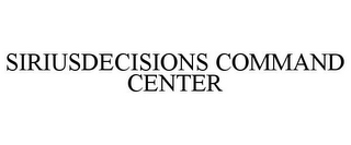 SIRIUSDECISIONS COMMAND CENTER