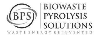 BPS BIOWASTE PYROLYSIS SOLUTIONS WASTE ENERGY REINVENTED