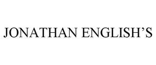 JONATHAN ENGLISH'S