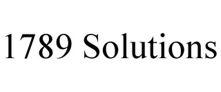 1789 SOLUTIONS