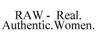 R.A.W.  REAL. AUTHENTIC.WOMEN.