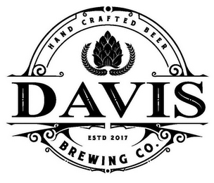 HAND CRAFTED BEER DAVIS BREWING CO. ESTD 2017