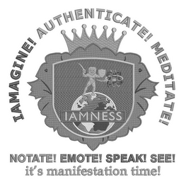 IAMNESS IAMAGINE! AUTHENTICATE! MEDITATE! NOTATE! EMOTE! SPEAK! SEE! IT'S MANIFESTATION TIME!