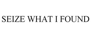 SEIZE WHAT I FOUND