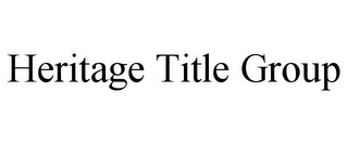 HERITAGE TITLE GROUP