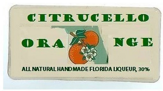 CITRUCELLO ORANGE ALL NATURAL HAND MADEFLORIDA LIQUEUR, 30%