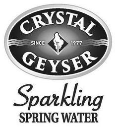 CRYSTAL GEYSER SINCE 1977 SPARKLING SPRING WATER