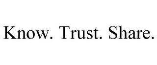 KNOW. TRUST. SHARE.