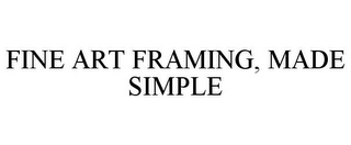 FINE ART FRAMING, MADE SIMPLE