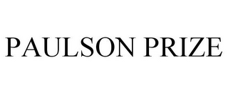 PAULSON PRIZE