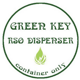 GREEN KEY RSO DISPENSER CONTAINER ONLY