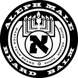 ALEPH MALE BEARD BALM MASTER YOUR BEARD SHAPE · SOFTEN · SHINE