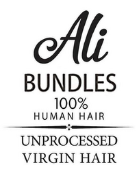 ALI BUNDLES 100% HUMAN HAIR UNPROCESSED VIRGIN HAIR