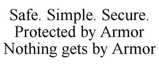 SAFE. SIMPLE. SECURE. PROTECTED BY ARMOR NOTHING GETS BY ARMOR