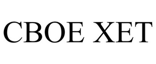 CBOE XET