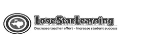 LONESTARLEARNING DECREASE TEACHER EFFORT · INCREASE STUDENT SUCCESS