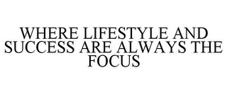 WHERE LIFESTYLE AND SUCCESS ARE ALWAYS THE FOCUS