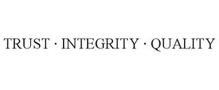 TRUST · INTEGRITY · QUALITY