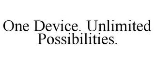 ONE DEVICE. UNLIMITED POSSIBILITIES.