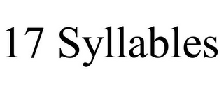 17 SYLLABLES