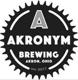 A AKRONYM BREWING AKRON, OHIO EST. 2017