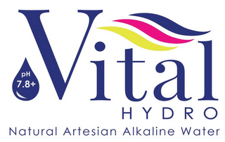 PH 7.8+ VITAL HYDRO NATURAL ARTESIAN ALKALINE WATER