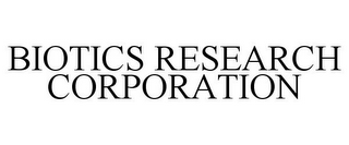 BIOTICS RESEARCH CORPORATION