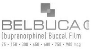 BELBUCA (BUPRENORPHINE) BUCCAL FILM 75 150 300 450 600 750 900 MCG