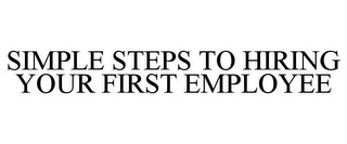 SIMPLE STEPS TO HIRING YOUR FIRST EMPLOYEE